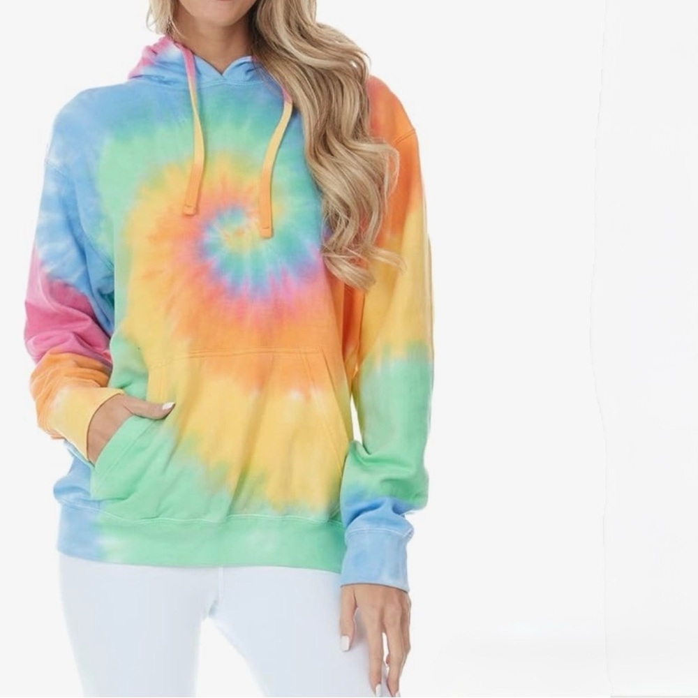 Colorful Women's Tie-Dye Hoodie, SZ L NWT MSRP $29.99